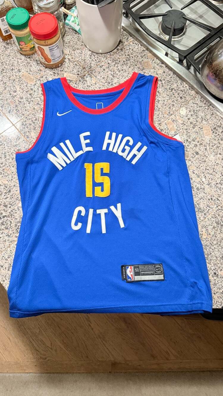 Nike Nikola Jokic Nuggets #15 Mile High City Statement Edition Swingman Jersey
